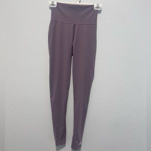 Adidas Dusty Lavender and White Stripe High Waisted Leggings Size X Small